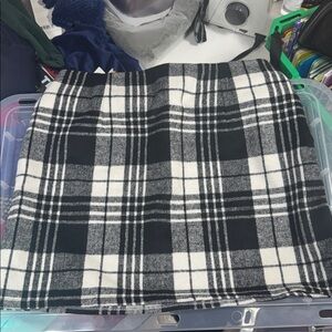 Check Skirt, Black And White